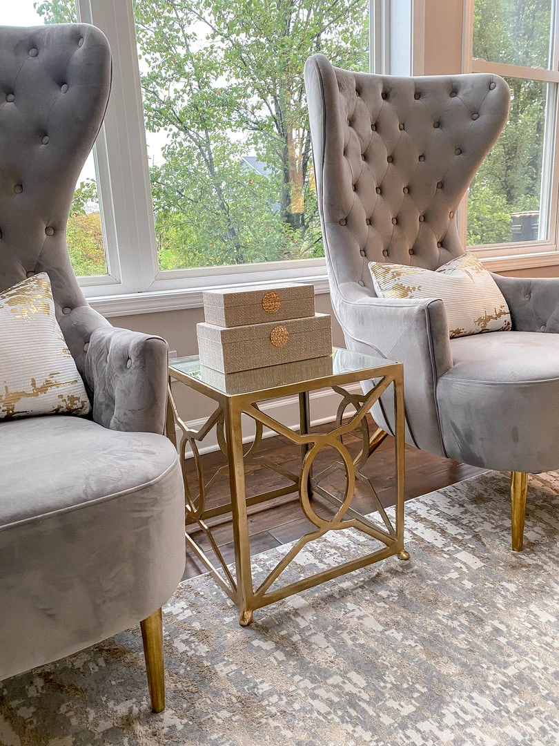 Inspire Me! Home Decor Square Mirror Top Nesting Side Tables Set Of 2 3 Inspire Me! Home Decor Square Mirror Top Nesting Side Tables Set Of 2