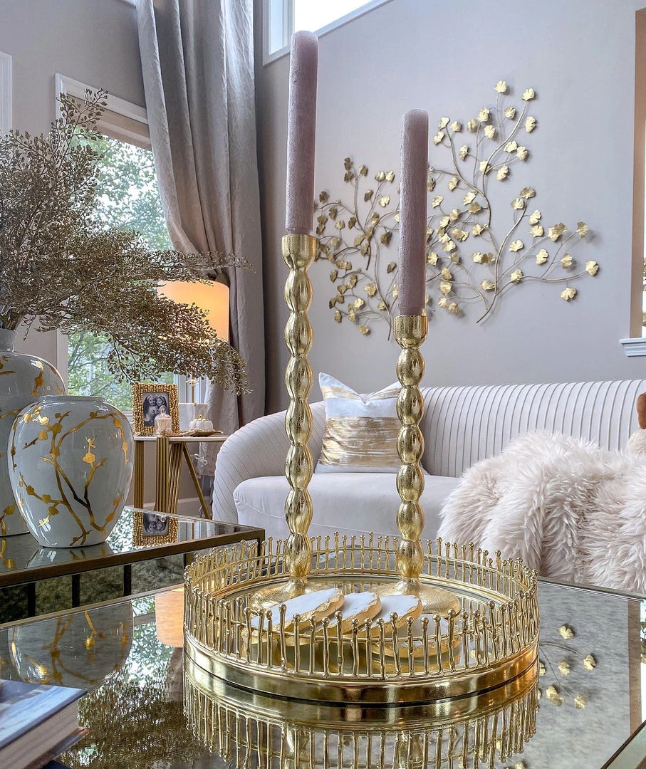 Inspire Me! Home Decor Round Mirror Tray (2 Sizes) (2 Colors) 3 Inspire Me! Home Decor Round Mirror Tray (2 Sizes) (2 Colors)