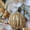 Inspire Me! Home Decor Gold Ribbed Orb Ornaments (2 Colors) 2 Inspire Me! Home Decor Gold Ribbed Orb Ornaments (2 Colors)