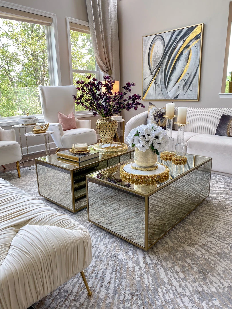 Inspire Me! Home Decor Round Marble Tray With Gold Floral Edge 9 Inspire Me! Home Decor Round Marble Tray With Gold Floral Edge