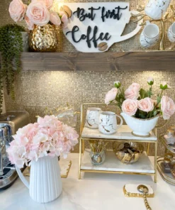 Inspire Me! Home Decor Two Tiered Marble Stand W/ Gold Frame 9 Inspire Me! Home Decor Two Tiered Marble Stand W/ Gold Frame