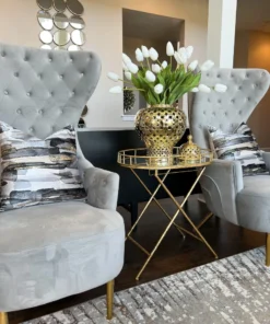 Cloud9d PILLOWS, RUGS, & THROWS Elise Black Gold Pillow - 20" X 20" 9 Cloud9d PILLOWS, RUGS, & THROWS Elise Black Gold Pillow - 20