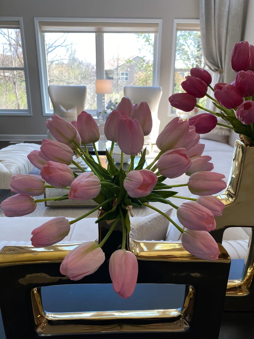 Inspire Me! Home Decor Real-Touch Tulip Bundle (3 Colors) 12 Inspire Me! Home Decor Real-Touch Tulip Bundle (3 Colors)