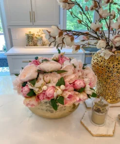 Inspire Me! Home Decor Fuchsia/Cream Peony Bundle