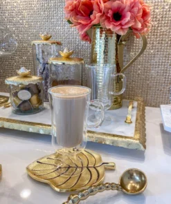 Inspire Me! Home Decor Double Wall Glass Pedestal Mug (Set Of 2)