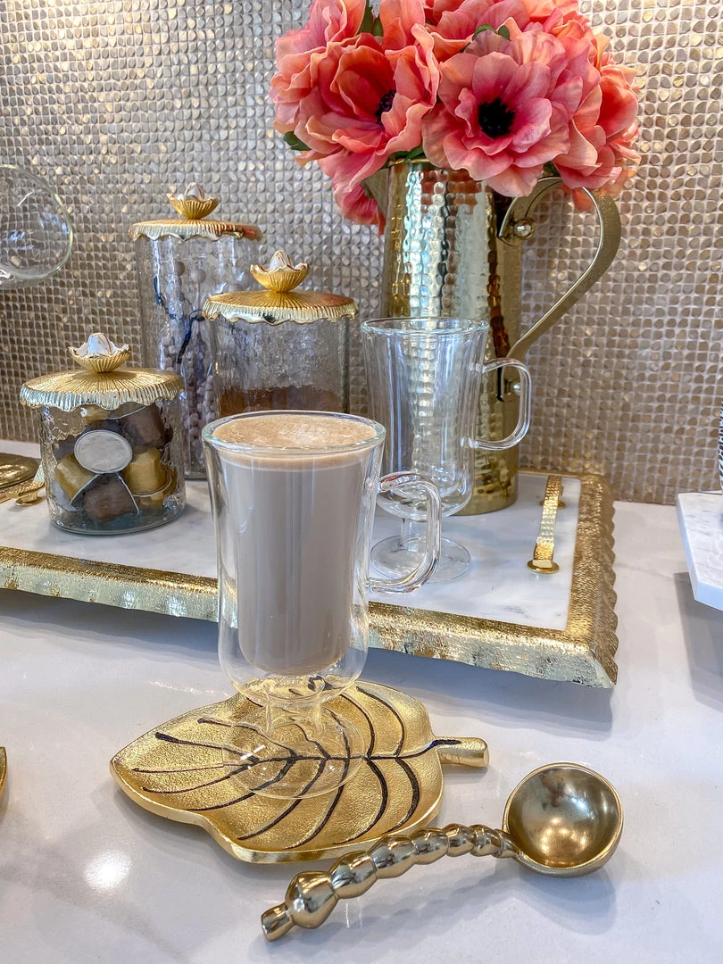 Inspire Me! Home Decor Double Wall Glass Pedestal Mug (Set Of 2) 3 Inspire Me! Home Decor Double Wall Glass Pedestal Mug (Set Of 2)