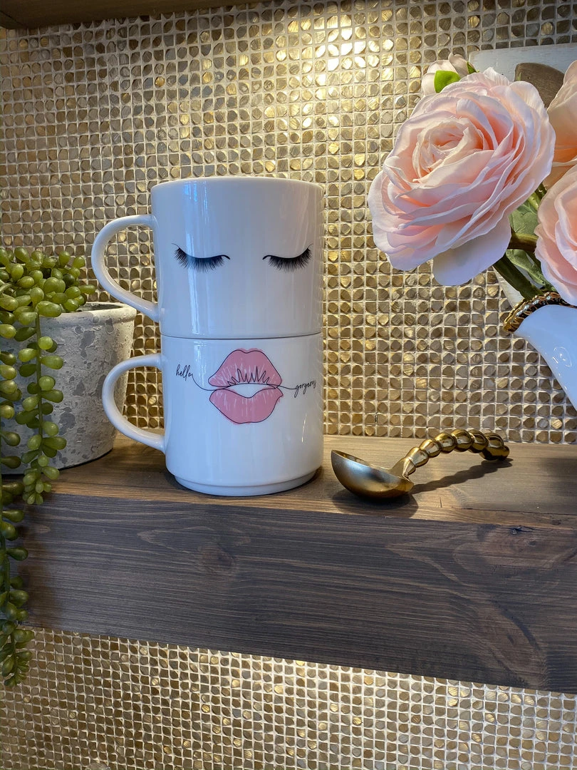 Inspire Me! Home Decor Hello Gorgeous Stack Mug 3 Inspire Me! Home Decor Hello Gorgeous Stack Mug
