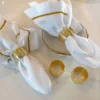 Inspire Me! Home Decor Gold Napkin Rings Set Of 4