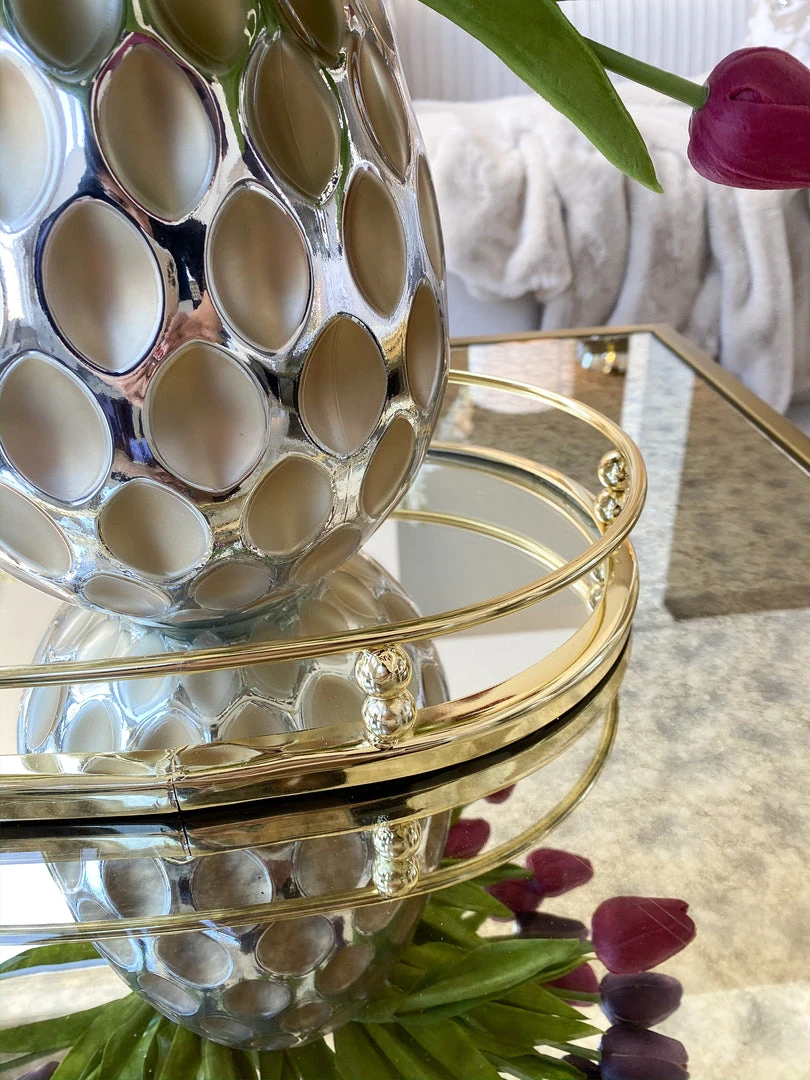 Inspire Me! Home Decor Gold Oval Mirror Tray 6 Inspire Me! Home Decor Gold Oval Mirror Tray