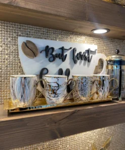 Inspire Me! Home Decor Textured Ruffle Mug Tray