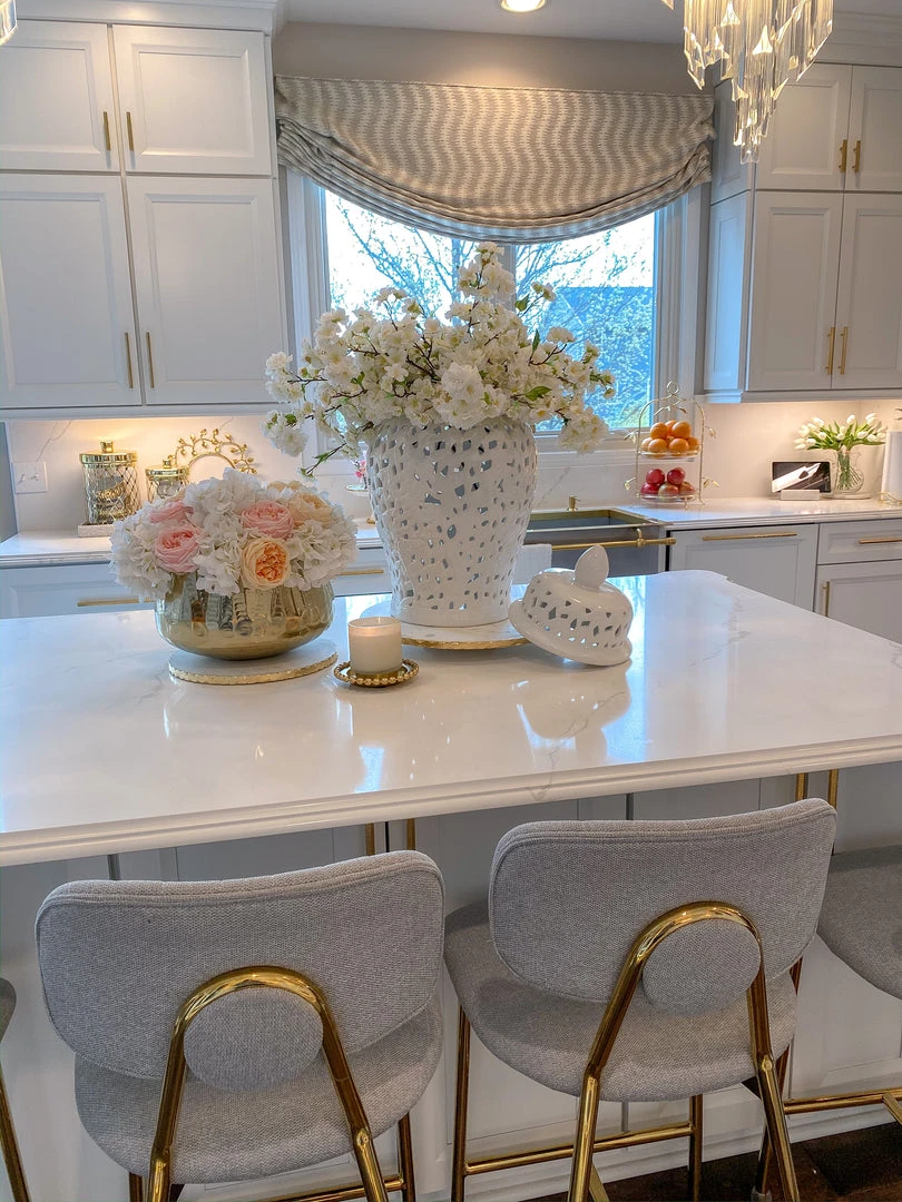 Inspire Me! Home Decor White Leaf Pattern Ginger Jar (2 Sizes) 7 Inspire Me! Home Decor White Leaf Pattern Ginger Jar (2 Sizes)