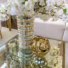 Inspire Me! Home Decor Gold Ribbed Glass Vase (2 Sizes)