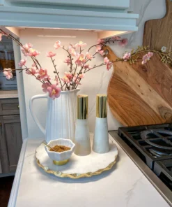 Inspire Me! Home Decor Set Of 2 Marble Salt & Pepper Shakers (2 Colors)