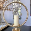 Inspire Me! Home Decor Large Gold Ring Beaded Candleholder