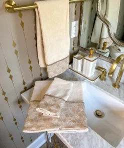 Inspire Me! Home Decor White & Gold Beaded Vanity Collection (3 Items) Each Sold Individually 12 Inspire Me! Home Decor White & Gold Beaded Vanity Collection (3 Items) Each Sold Individually