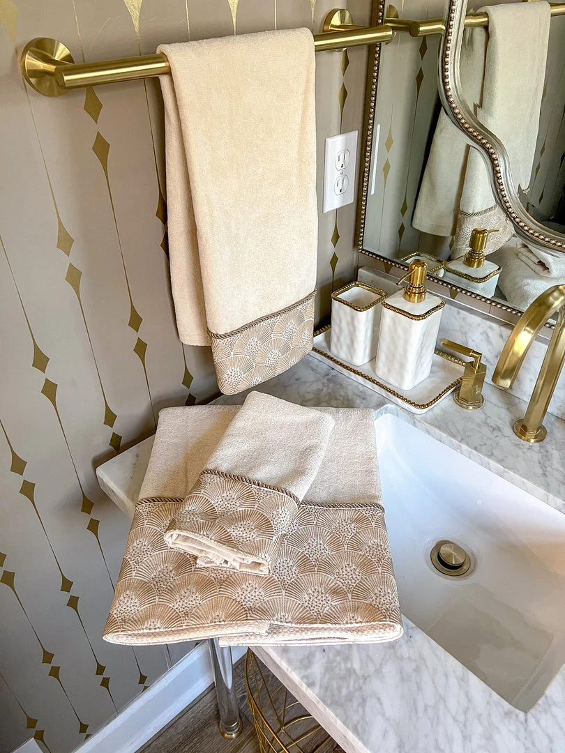 Inspire Me! Home Decor White & Gold Beaded Vanity Collection (3 Items) Each Sold Individually 5 Inspire Me! Home Decor White & Gold Beaded Vanity Collection (3 Items) Each Sold Individually