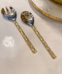 Inspire Me! Home Decor Hammered Gold Server Set