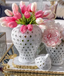 Inspire Me! Home Decor Small White Ginger Jar