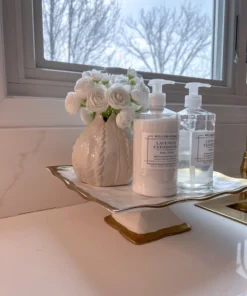 Inspire Me! Home Decor White Ceramic Glazed Leaf Vase