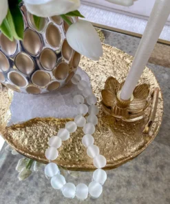 Inspire Me! Home Decor Gold Lotus Flower Candle Holder