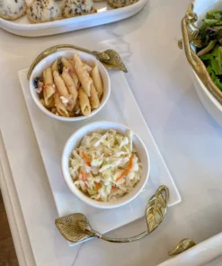 Inspire Me! Home Decor White Ceramic Tray With Serving Bowls And Gold Leaf 8 Inspire Me! Home Decor White Ceramic Tray With Serving Bowls And Gold Leaf