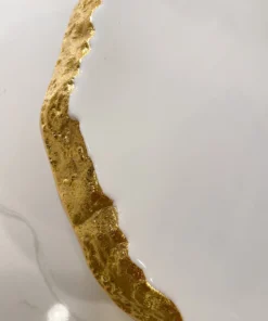 Inspire Me! Home Decor White Enameled Cake Stand With Metallic Edge (2 Colors) KITCHEN 14 Inspire Me! Home Decor White Enameled Cake Stand With Metallic Edge (2 Colors) KITCHEN