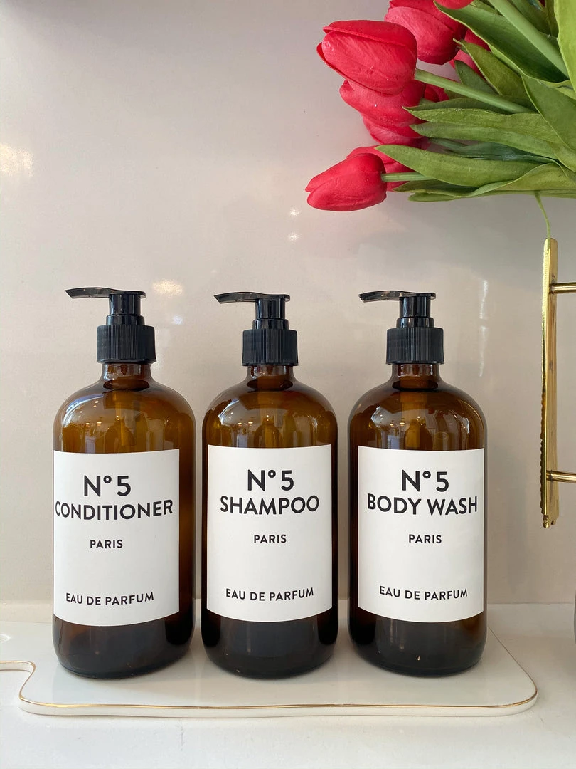 Inspire Me! Home Decor Amber Glass Bottle (3 Styles) 3 Inspire Me! Home Decor Amber Glass Bottle (3 Styles)