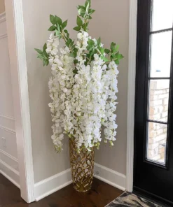 Inspire Me! Home Decor White Wisteria Stem Floral Stems