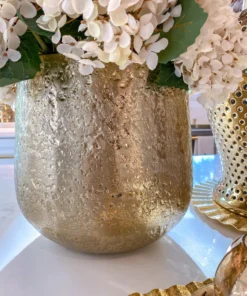 Inspire Me! Home Decor Oversized Gold Metal Hammered Planter 7 Inspire Me! Home Decor Oversized Gold Metal Hammered Planter