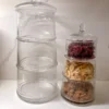 Inspire Me! Home Decor Three Section Clear Apothecary Jars With Lid (2 Sizes) KITCHEN