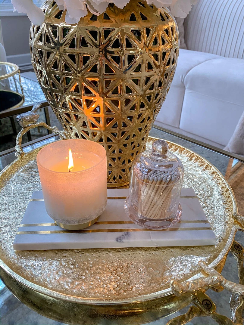 Inspire Me! Home Decor Glass Cloche With White Tip Matches 4 Inspire Me! Home Decor Glass Cloche With White Tip Matches