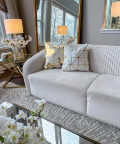 Cloud9d PILLOWS, RUGS, & THROWS Sera Ivory Gold Pillow - 20" X 20" 7 Cloud9d PILLOWS, RUGS, & THROWS Sera Ivory Gold Pillow - 20