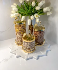 Inspire Me! Home Decor White Marble Lotus Board