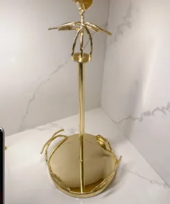 Inspire Me! Home Decor Gold Leaf Detailed Paper Towel Holder 21 Inspire Me! Home Decor Gold Leaf Detailed Paper Towel Holder
