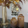Inspire Me! Home Decor Amber Glass Textured Vase (2 Sizes) 2 Inspire Me! Home Decor Amber Glass Textured Vase (2 Sizes)
