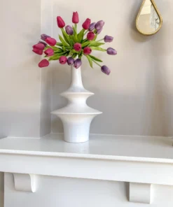Inspire Me! Home Decor White Ceramic Vase