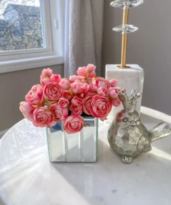 Inspire Me! Home Decor Mirror Cube Vase (2 Sizes)