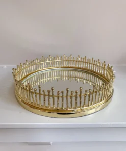 Inspire Me! Home Decor Round Mirror Tray (2 Sizes) (2 Colors)