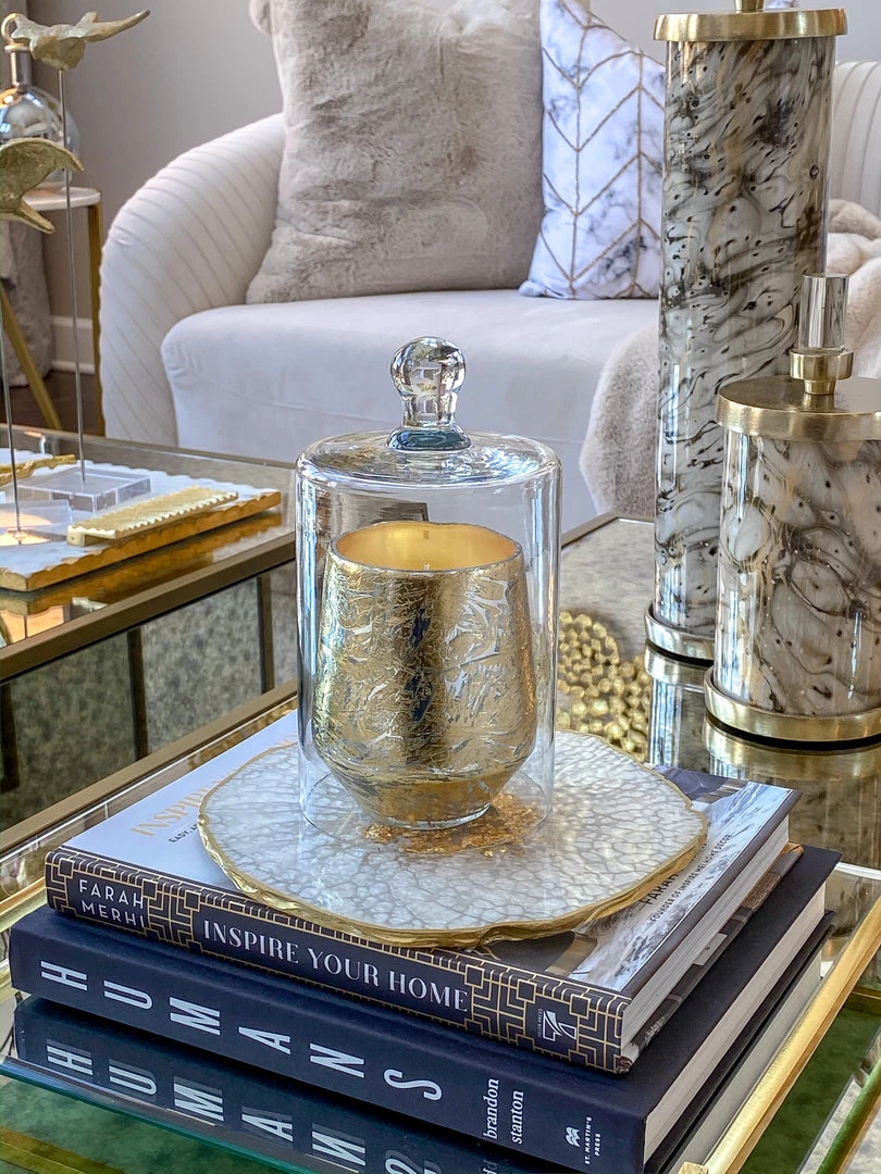 Inspire Me! Home Decor Metallic Gold And Silver Paloma Flower Scented Candle 5 Inspire Me! Home Decor Metallic Gold And Silver Paloma Flower Scented Candle