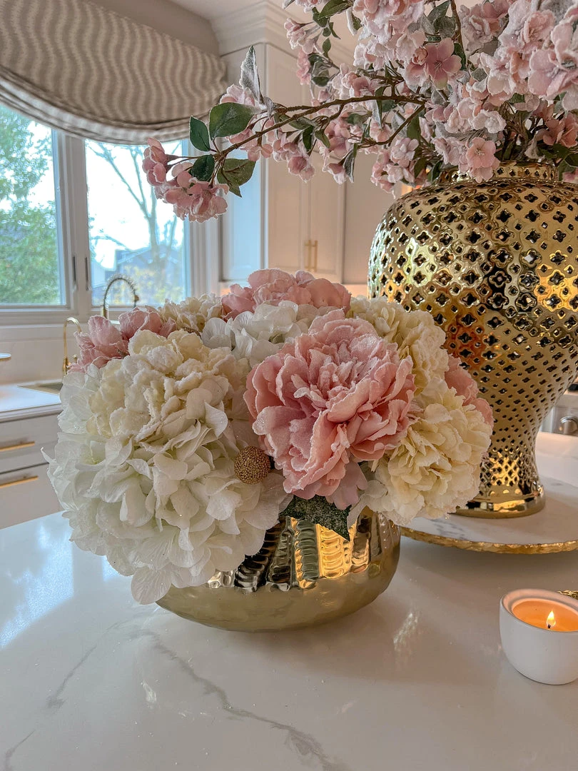 Inspire Me! Home Decor 28" Snow Sprinkled Peony Stem Pink 7 Inspire Me! Home Decor 28" Snow Sprinkled Peony Stem Pink