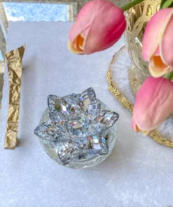 Inspire Me! Home Decor Crystal Lotus Top Candle (2 Colors) 17 Inspire Me! Home Decor Crystal Lotus Top Candle (2 Colors)