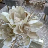 Inspire Me! Home Decor Floral Stems Large White Beaded Magnolia Stem 2 Inspire Me! Home Decor Floral Stems Large White Beaded Magnolia Stem