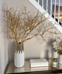 Inspire Me! Home Decor White Faux Leather Lidded Box With Gold Handle 19 Inspire Me! Home Decor White Faux Leather Lidded Box With Gold Handle