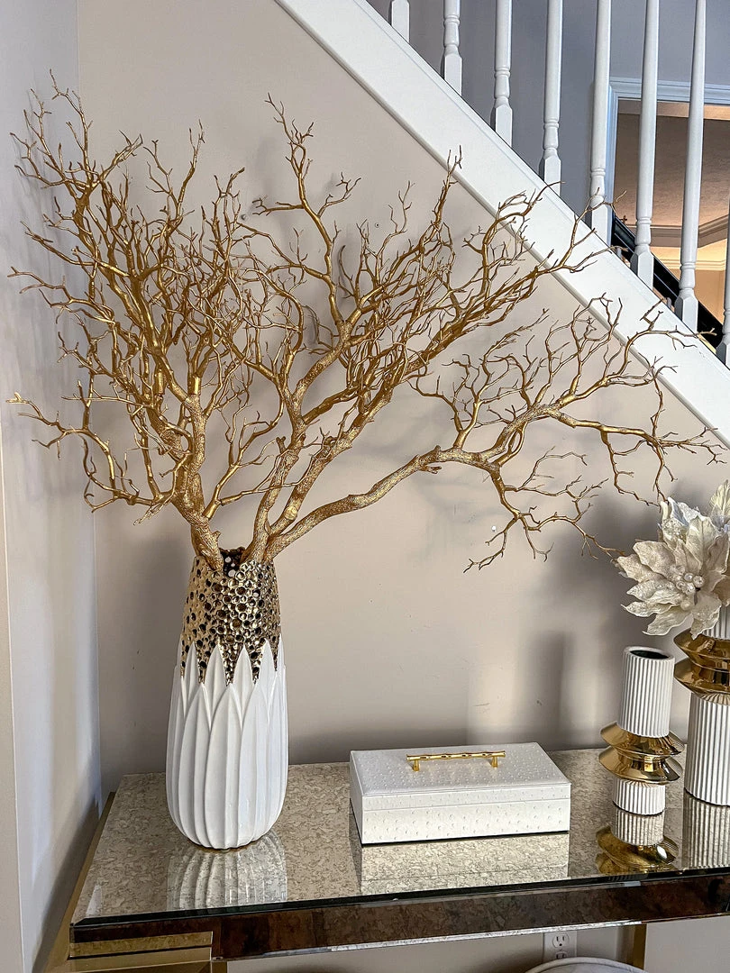 Inspire Me! Home Decor White Faux Leather Lidded Box With Gold Handle 11 Inspire Me! Home Decor White Faux Leather Lidded Box With Gold Handle