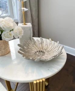 Inspire Me! Home Decor Silver Feather Bowl