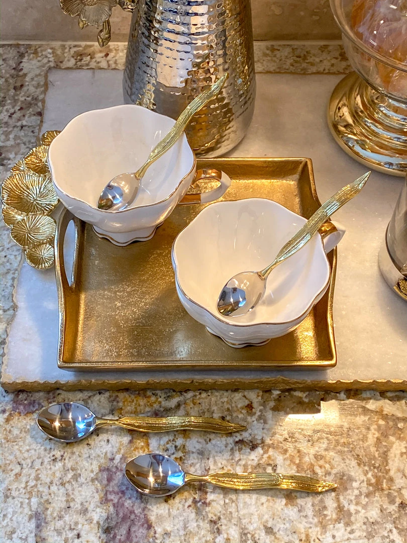 Inspire Me! Home Decor KITCHEN Willow Leaf Spoon Set Of 4 6 Inspire Me! Home Decor KITCHEN Willow Leaf Spoon Set Of 4