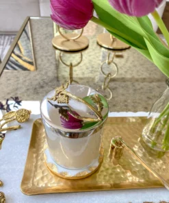 Inspire Me! Home Decor Silver And Gold Detailed Lid Candle - Vanilla (6 Styles) 22 Inspire Me! Home Decor Silver And Gold Detailed Lid Candle - Vanilla (6 Styles)