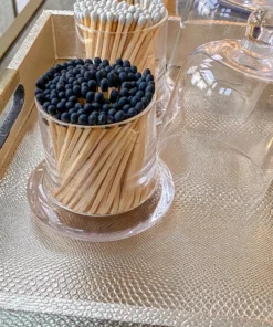 Inspire Me! Home Decor Glass Cloche With Black Tip Matches 10 Inspire Me! Home Decor Glass Cloche With Black Tip Matches