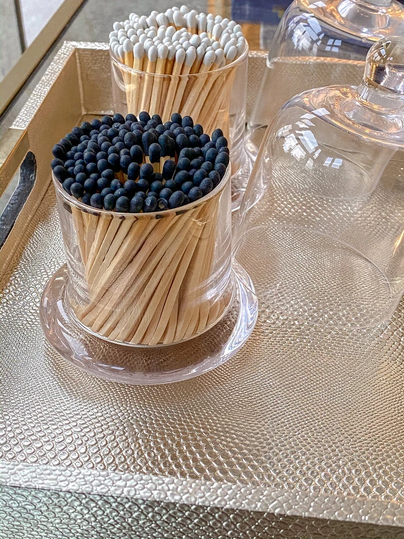 Inspire Me! Home Decor Glass Cloche With Black Tip Matches 6 Inspire Me! Home Decor Glass Cloche With Black Tip Matches