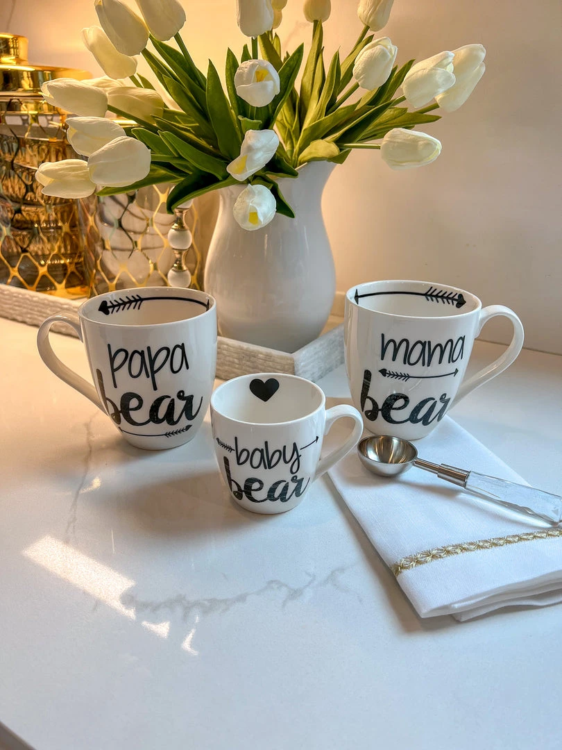 Inspire Me! Home Decor KITCHEN Family Bear Mug Set 3 Inspire Me! Home Decor KITCHEN Family Bear Mug Set